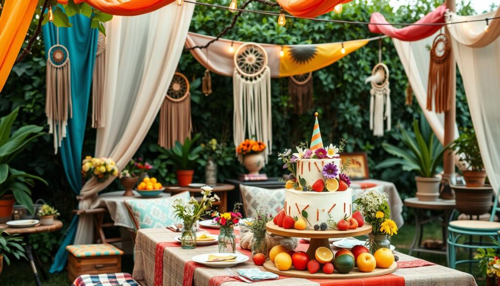 styl boho na urodzinach